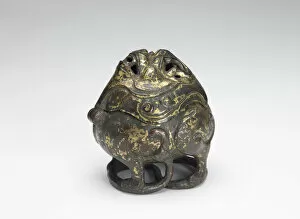 Bronze With Gilding Collection: Incense burner, Han dynasty, 206 BCE-220 CE. Creator: Unknown