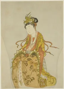 Hyakki Komatsuya Prints: Incense That Revives the Image of the Dead - Lady Li, 1765. Creator: Komatsuya Hyakki