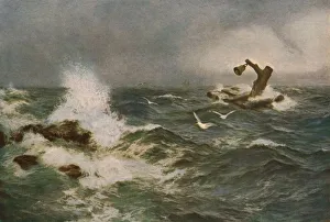 Stormy Prints: The Inchcape Rock, 1908, (c1930). Creator: Peter Graham