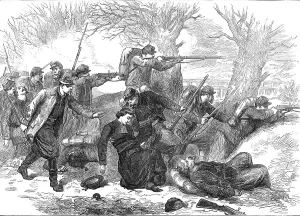 Shot Prints: Incident at the Battle of Le Mans, 1871. Creator: Unknown