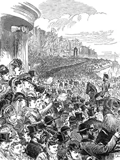 Voluntary Prints: Incidents of the Easter Volunteer Review, 1870. Creator: Unknown