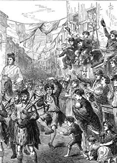 Bunting Prints: Incidents of the Easter Volunteer Review, 1870. Creator: Unknown