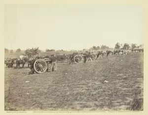 Tim Osullivan Prints: Incidents of the War: Battery D, 5th U. S. Artillery in Action, 1863