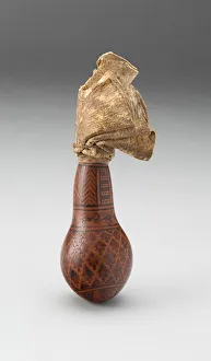 Gourd Prints: Incised and Painted Container for Lime with Carved Stopper, A. D. 1000 / 1470