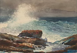 Tide Gallery: Incoming Tide, Scarboro, Maine, 1883. Creator: Winslow Homer