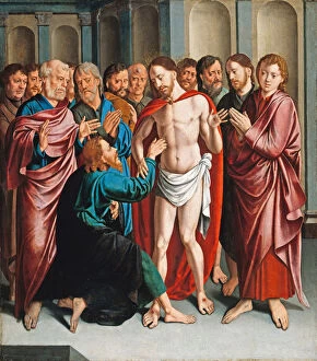 Faithfulness Gallery: The Incredulity of Saint Thomas. Artist: Bruyn, Bartholomaeus (Barthel), the Elder (1493-1555)