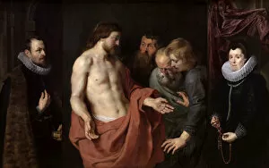Saint Thomas Collection: The Incredulity of Saint Thomas (The Rockox Triptych), Between 1613 and 1615. Creator: Rubens