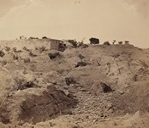 Revolt Of 1857 Prints: India: the ruins of Sammy House surrounded by scattered bones of sepoys killed in action