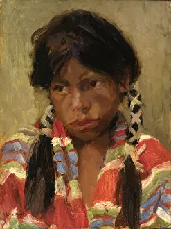 Oil On Paperboard Gallery: Indian Boy (Joe Archelita), 1918. Creator: Harriet Blackstone