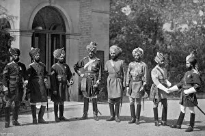 British Raj Collection: Indian cavalrymen, 1896. Artist: Gregory & Co