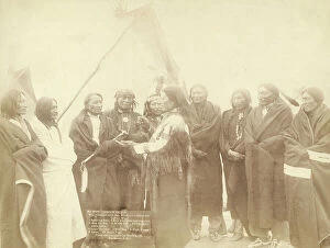 Chief Collection: Indian chiefs who counciled with Gen Miles and setteled [sic] the Indian War -- 1 Standing