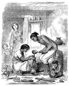 Socks Prints: Indian Cook-house - Novel Mode of Straining Coffee, 1858. Creator: Unknown