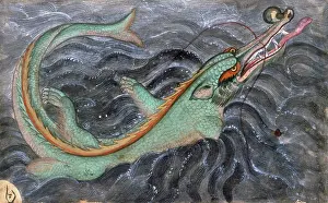 Crocodile Prints: Indian crocodile or gharial, 1590. Creator: Sarwan