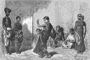 'Indian Dancing-girl; Notes on the Ancient Temples of India', 1875. Creator: Unknown