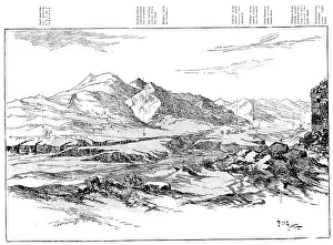 The Raj Prints: The Indian Frontier Rising: ground at the head of the Mastura Valley