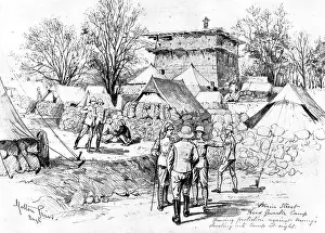 The Raj Prints: The Indian Frontier Rising: headquarters camp at Bagh