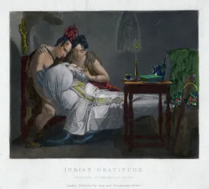 Casas Prints: Indian Gratitude - Peruvians attending Las Cassas, (19th century)