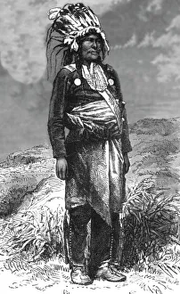 Amerindian Prints: Indian of the Lower Yellowstone River; The Hot Springs and Geyser Region of the Yellowstone River