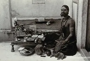 Face Paint Prints: An Indian man wearing elaborate jewellery and make-up