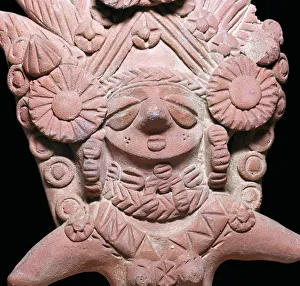 Indian terracotta bust of the mother-goddess Sar Dheri, 1st century
