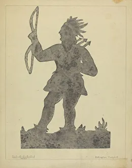 Weather Vane Prints: Indian Weather Vane, 1935/1942. Creator: Rollington Campbell