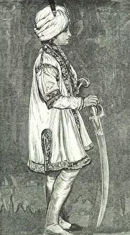 National Dress Prints: Indian youth in profile, 1879. Creator: Valentine Cameron Prinsep