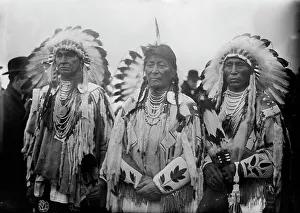 Crow Prints: Indians at dedication, 1913. Creator: Bain News Service
