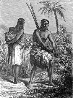 Sling Prints: Indians of the Gran Chaco; A visit to Paraguay during the war, 1875. Creator: Unknown
