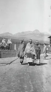 Wigwam Prints: Indians in native dress, between c1900 and 1923. Creator: Unknown