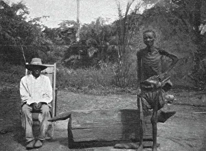 Congo Africa Prints: Indigene du Congo atteint de la maladie du sommeil; L'Ouest Africain