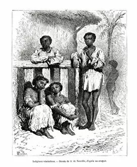 A De Neuville Gallery: Indigenous people, Venezuela, 19th century. Artist: A de Neuville