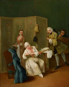 The Indiscreet Gentleman. Artist: Longhi, Pietro (1701-1785) The Indiscreet Gentleman. Artist: Longhi, Pietro (1701-1785)