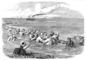 Siemens Prints: The Indo-European Telegraph: Landing The Cable in the mud at Fao