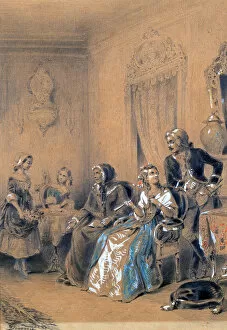 Parlour Collection: Indoor Scene, c1815-1865. Artist: Eugene Deveria