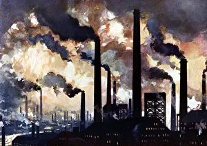 Industry Gallery: Industrial polltion, Sheffield, Yorkshire, c1925