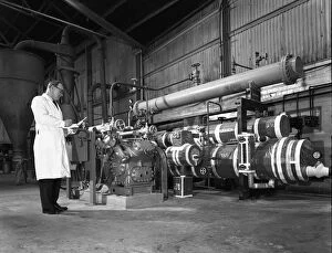 Artificer Gallery: Industrial refrigeration plant after installation at a foundry, Sheffield, South Yorkshire, 1963