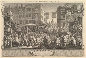 The Industrious Prentice Lord Mayor of London: Industry and Idleness, plate