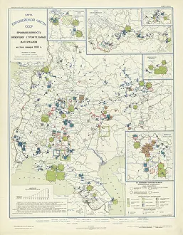 Cartographic Prints: Industry of binding building materials on January 1