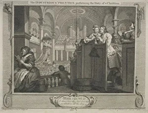 Industry and Idleness: The Industrious Prentice Performing the Duty of a Christian, 1747