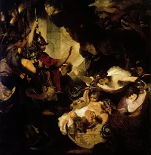 Neoclassical Prints: Infant Hercules Strangling the Serpents, 1786. Creator: Sir Joshua Reynolds