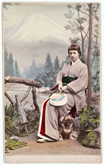 Japonaiserie Prints: Infanta Adelgundes of Braganza (1858-1946) in Japanese clothing