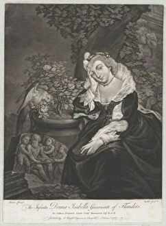 Mezzotint Gallery: The Infanta Donna Isabella, Governante of Flanders, 1767. Creator: Johann Sebastian Muller