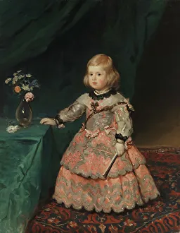 Schjerfbeck Helene Prints: Infanta Margarita in a Pink Gown, copy after Velázquez, 1894. Creator: Helene Schjerfbeck
