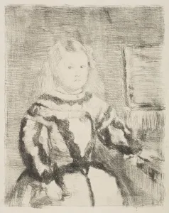Diego Velazquez Gallery: The Infanta Margarita, after Velázquez, 1862-64. Creator: Edgar Degas