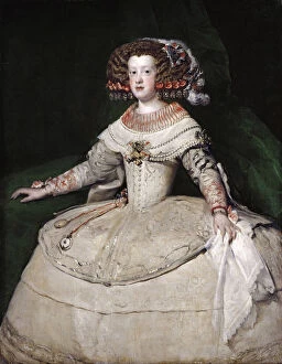 The infanta Maria Theresa of Spain, 1650s. Artist: Velazquez, Diego (1599-1660)