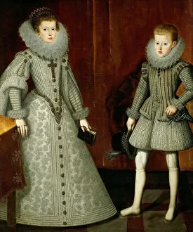 The Infante Philip, later King Philip IV of Spain (1605-1665) and his sister Anne of Austria (1601-1 Artist)