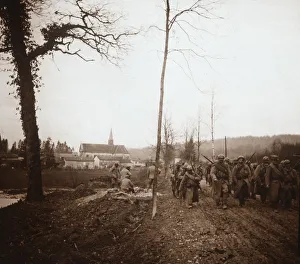 Genicourt Prints: Infantry, Genicourt, northern France, c1914-c1918