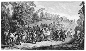 Watteau Prints: Infantry Marching, (1885). Artist: Jean-Antoine Watteau