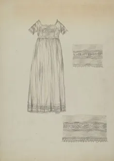 Lace Trim Prints: Infant's Baptismal Dress, c. 1938. Creator: Sarah F. Williams