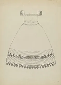 Infants Prints: Infant's Dress, c. 1936. Creator: Evelyn Bailey
